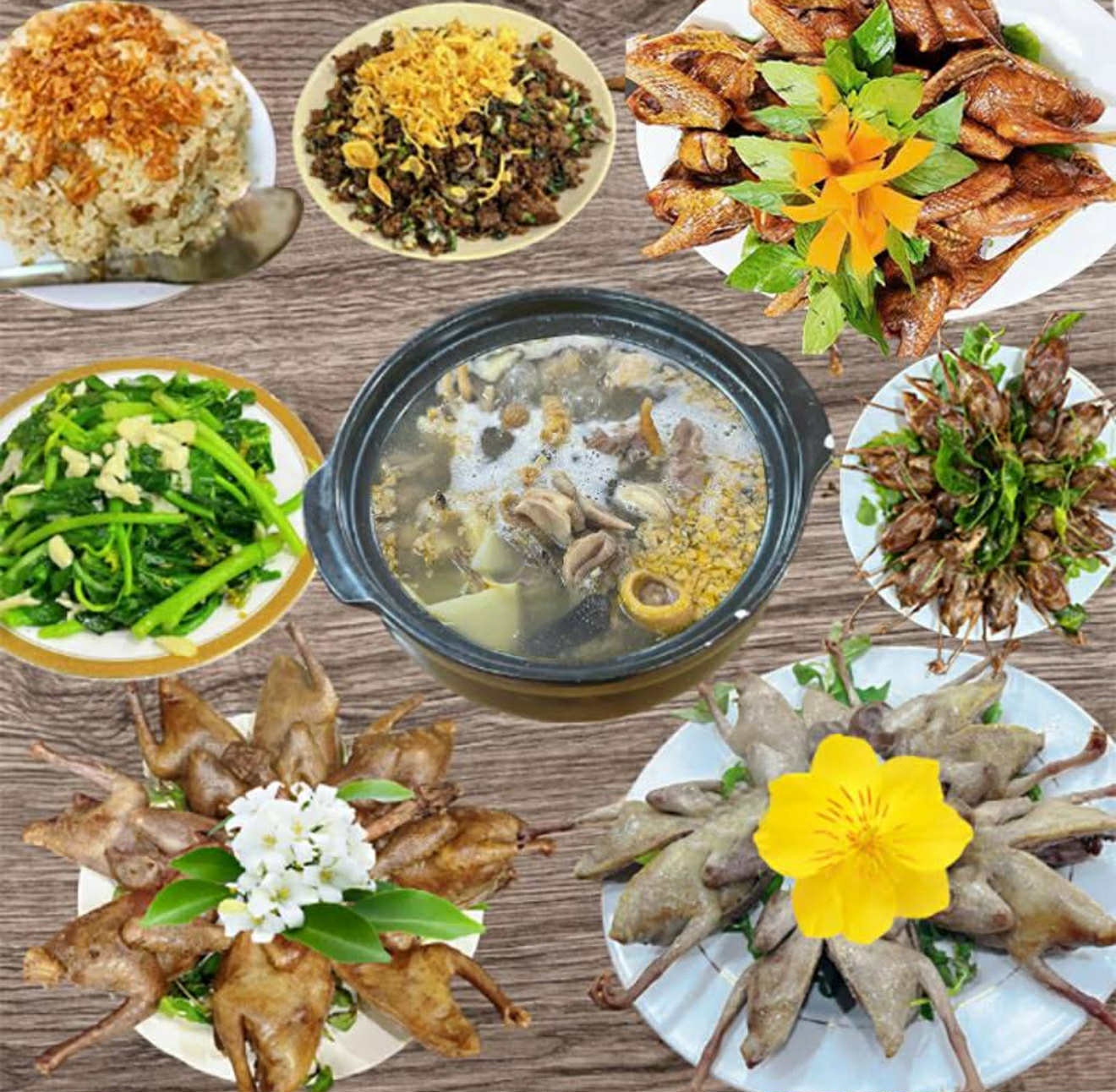 Thực Đơn Nhà Hàng Thứ Cò – Set 1.200.000đ Cho Bàn 6 Người